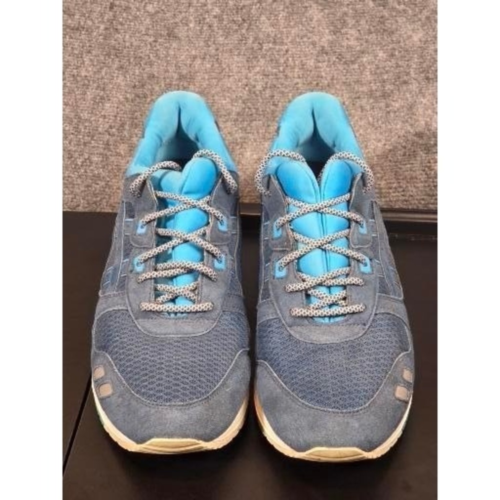 ASICS Gel-Lyte III Legion Blue Suede Sneakers H638Y Mens Size 10.5 Retro Runner - Picture 2 of 8